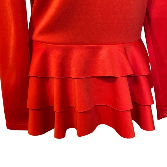 NWOT Red Two Piece Ruffle Pantsuit Women’s Size Large - Picture 10 of 16